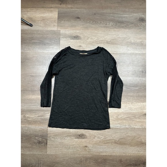 Zara Tops - Zara Trafluc T Shirt Womens S Black Longsleeve Crewneck Breathable Preppy